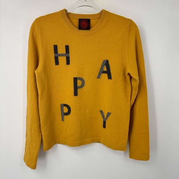 Happy Sheep Cashmere Happy Sweater Yellow Womens Medium | O118 - Picture 1 of 7